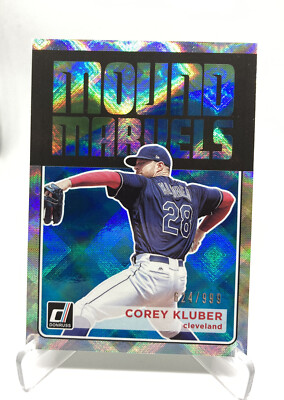 2018 Panini Donruss Baseball Corey Kluber Mound Marvels /999 Cleveland Indians