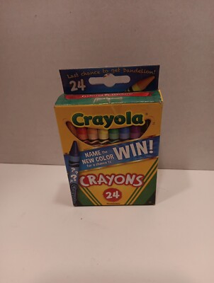 Crayola Crayon 24 Pack Last Chance Dandelion 2017 Name New Color Box