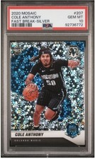 2020 Mosaic Cole Anthony SILVER FAST BREAK ROOKIE Magic & Bucks PSA 10 POP 12🔥
