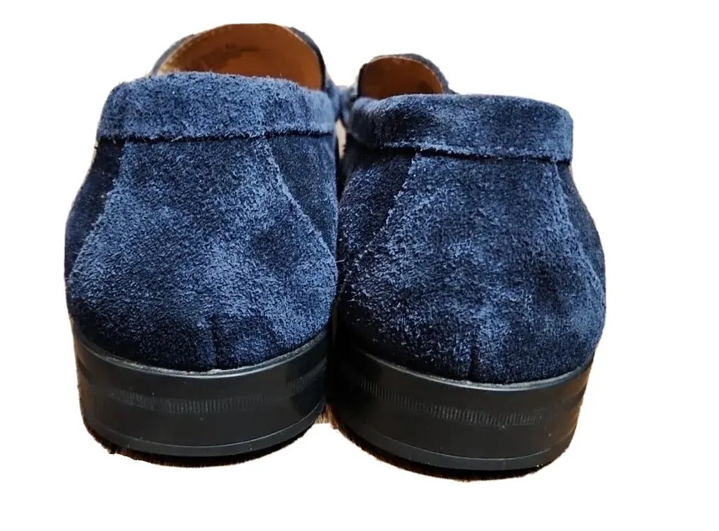 Stacy Adams Neville Moc-Toe Slip-On Memory Foam Loafers Navy 