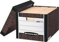 Bankers Box R-KIVE Heavy-Duty File Storage Boxes, Lift-Off Lid, 12 Pack