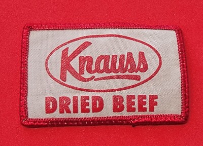 Vintage 70s Knauss Dried Beef Meat Quakertown PA Employee Badge Patch 