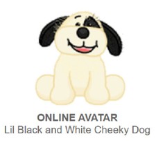 Webkinz Classic Lil Kinz Black and White Cheeky Dog CODE ONLY