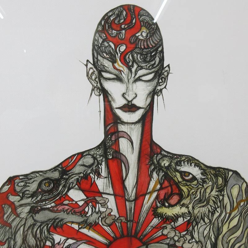 Yumihiko Amano Oda Nobunaga Giclee Original Picture 22/50 w/Work