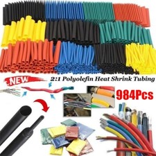 984Pcs Heat Shrink Tubing Wire Wrap Butt Connectors Electrical Cable Wire Kit