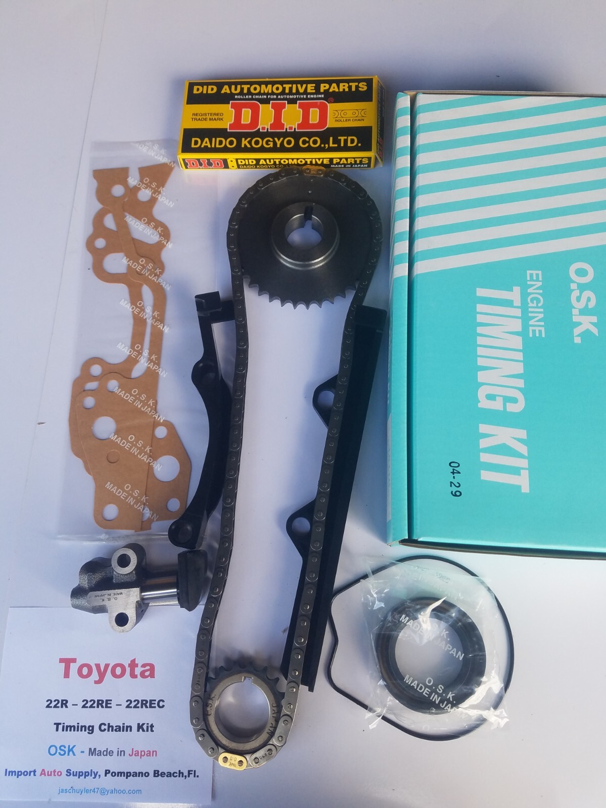 Toyota 2.4 22R 22RE 19851995 OSK Made in Japan Timing Chain Kit with