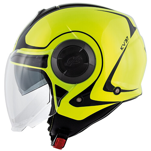 Helmet Jet With Double Visor Kappa Kv37 Oregon Twist Yellow Fluo Black Size  L | eBay