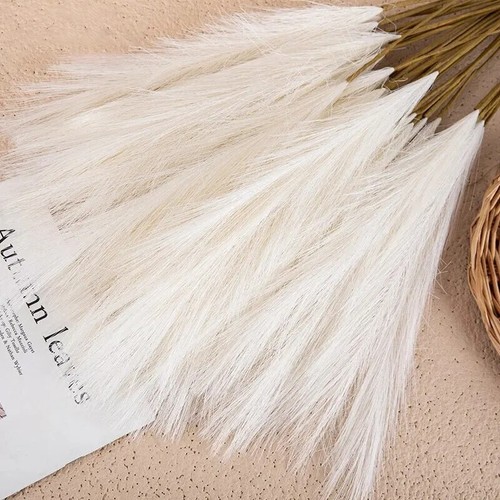 10pcs Artificial Reed Bouquet Fake Flowers for Boho Home Wedding Xmas Decoration - Picture 12 of 20