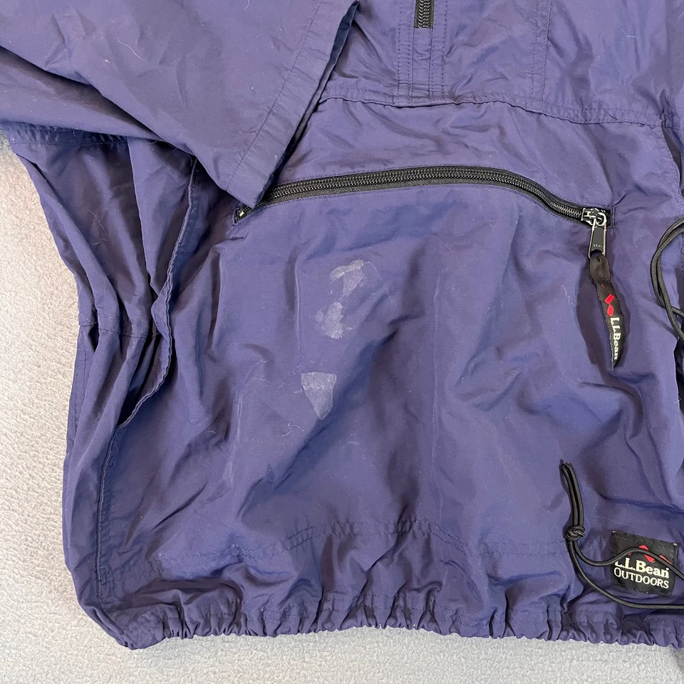 LL Bean Mountain Classic Anorak Jacket Windbreaker Mens Large Reg Blue RN 71341 - Image 4 of 4