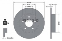 2X Pagid Bremsscheibe 54257NC FüR Nissan Primera P12 Hatchback Traveller WP12