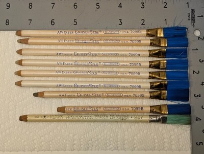 9X Vintage A.W FABER / EBERHARD FABER Type Eraser Pencils: 8x Eraser Stix 7099B 