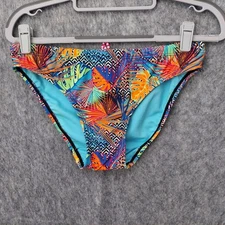 Dolfin Bellas Women Bikini L Bottom Jungle Tropical Hawaiian Drawstring Low Rise