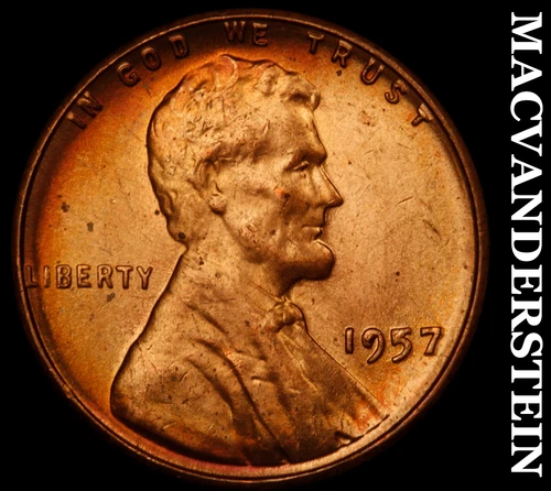 1957 Lincoln Wheat Cent-Choice Gem BU Lustrous No Reserve #i6549