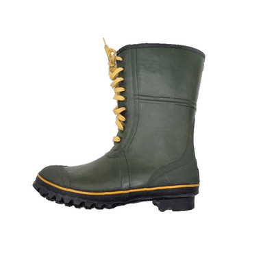 Explorers Men's Sz 13 Steel Shank Insulated Waterproof Green Rubber Work Boots