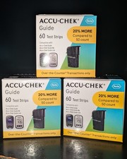 180 Accu-Chek Guide Test Strips 3 Boxes of 60ct - Exp 09/27