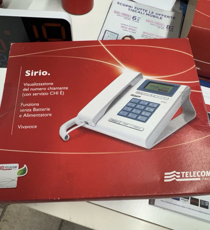 TELEFONO SIRIO TELECOM - VINTAGE - GARANZIA 2 ANNI -  NUOVO Foto 3 de 4