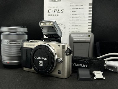 Olympus PEN Lite E-PL5 16.0MP Digital Camera Silver 40-150mm Lens