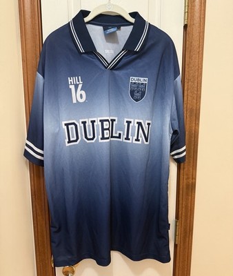 Vintage Dublin GAA  Hill 16  V-neck Polo Style Polyester Jersey Size XL