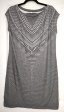 Prana Sanna Shift Summer Dress Womens Green Geo Prt Cap Sleeve Stretchy  Medium