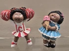 LOT OF 2 VINTAGE CABBAGE PATCH KIDS PVC FIGURES ~ AFRICAN AMERICAN