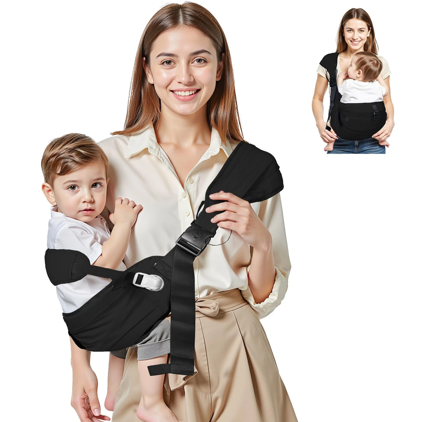 Oblitor Baby Carrier Newborn to Toddler,Adjustable & Lightweight Baby Sling C...
