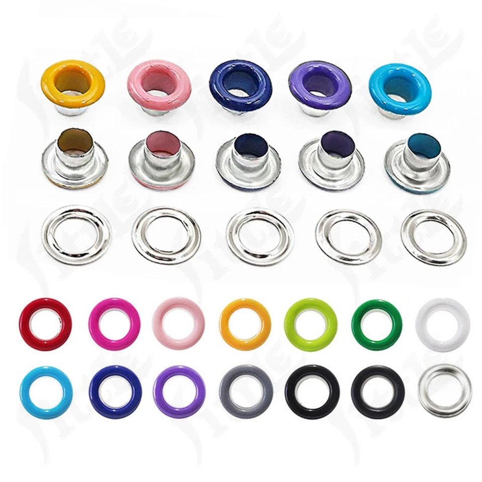 Ojales de metal ojales lavadora para cuero artesanías ropa bolsas reparación 3/4/4,5 mm Foto 2 de 4