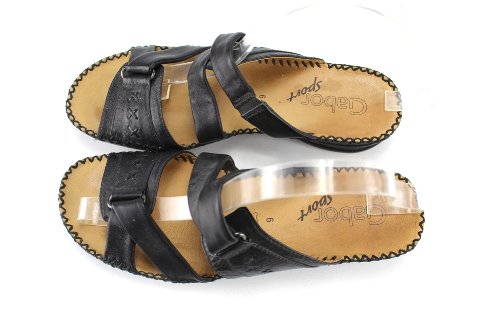 Gabor Gr.39 Uk.6 Damen Comfort Sandalen Pantoletten Slipper Schwarz  TOP P 689 - Bild 1 von 4