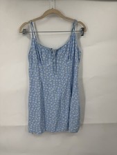 Aeropostale Ditsy Dainty Floral MilkMaid Mini Dress Women XL Blue Coquette Fairy