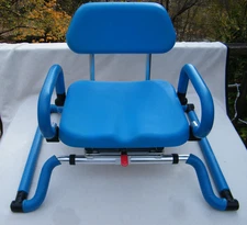 HydroSlide Sliding Bath Shower Chair Transfer Bench with Padded Swivel Seat