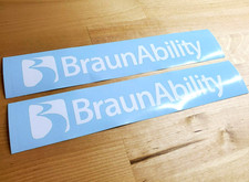 Braunability Wheelchair scooter lift decals Stickers Gloss white 6" (2) FASTUSA