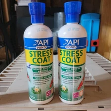 API Pond Stress Coat Water Conditioner 16oz 2 Pack Fish Aloe Vera Exp 4/2028