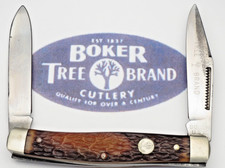 Vintage 1960's to 70’s BOKER USA Texas Jack Knife Jigged Delrin Handles - Used