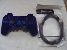 Sony PS3 DualShock 3 Controller Metallic Blue OEM PS3 CECHZC2U for