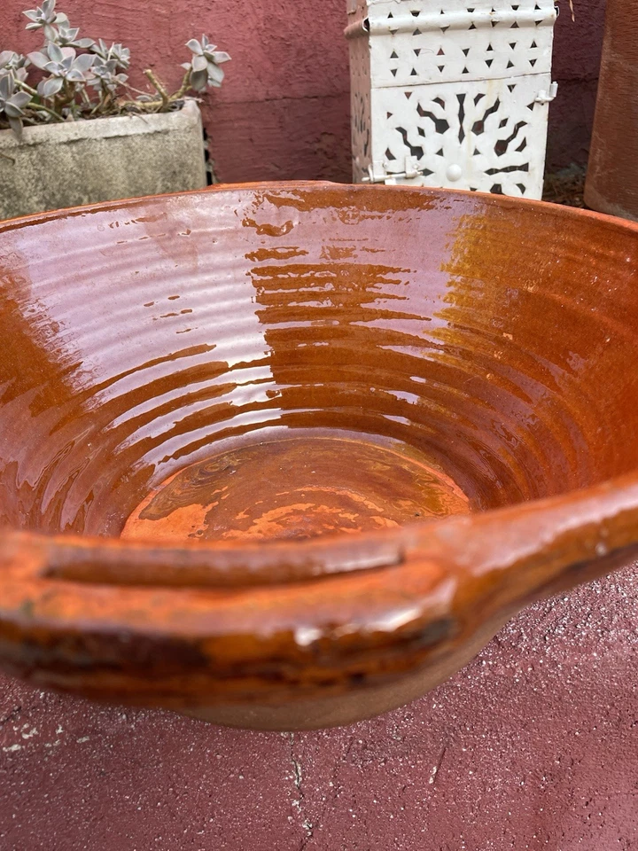 Grand Plat En Terre Cuite./Tajine. Fait Main./Sans Le Dessus - Photo 2/4