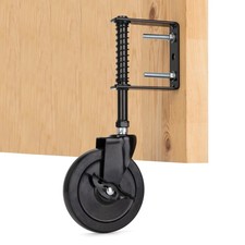 5" Heavy Duty Spring Loaded Gate Caster Wheel with Side Brake, Drag Gate Wheel