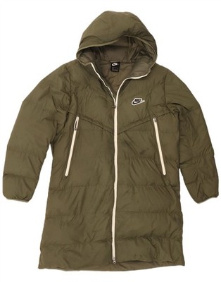Nike Herren Wattierter Mantel mit Kapuze UK 40 Large Khaki Polyester BR01