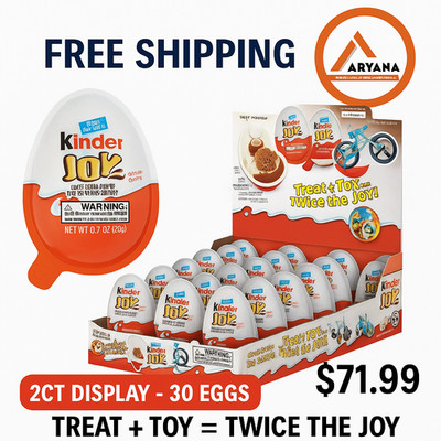 Ferrero Kinder Joy Egg 0.7oz | 15CT Display (2CT)  Over 100 Unique Toys
