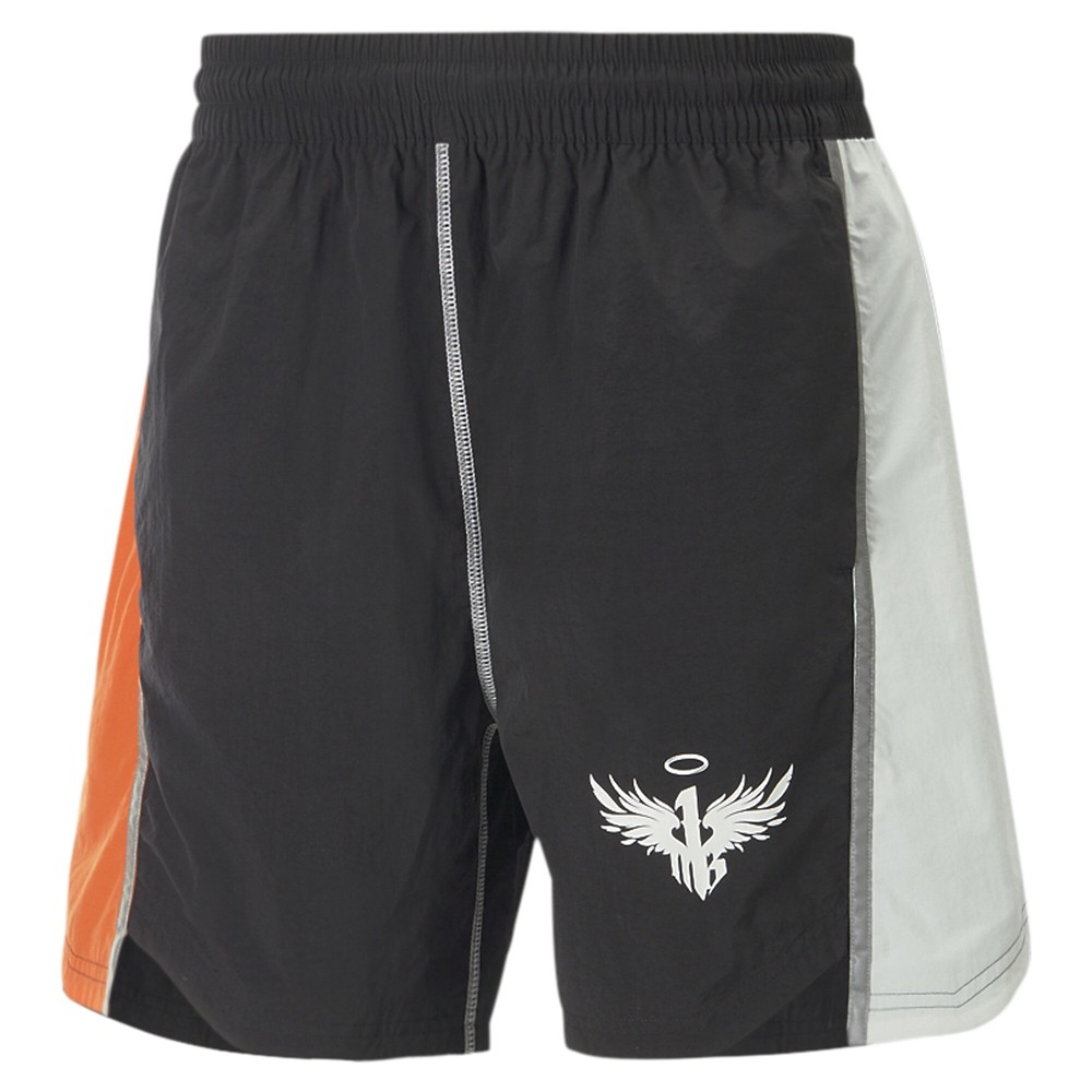 PUMA  X Melo Blocked Shot Shorts Mens Black Casual Athletic Bottoms 62171501