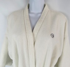 VNTG Bluebird Bus Logo DUNDEE Terry Velour Robe One Size Wrap Around Terry Cloth
