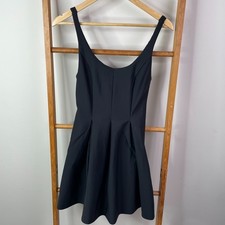 Kookai Dress Womens 34 Black Mini Fit  Flare Sleeveless Scoop Neck Lined Party