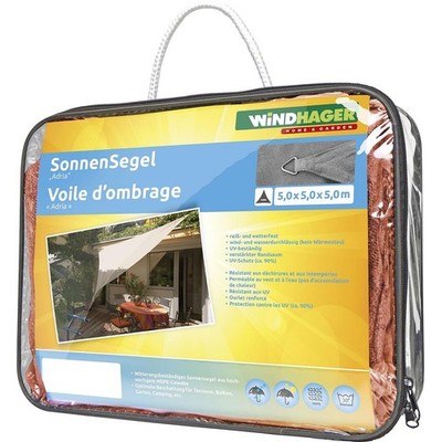 WH Sonnensegel dreieck 5m SunSail ADRIA terracotta 90+ UV für Garten Terrasse