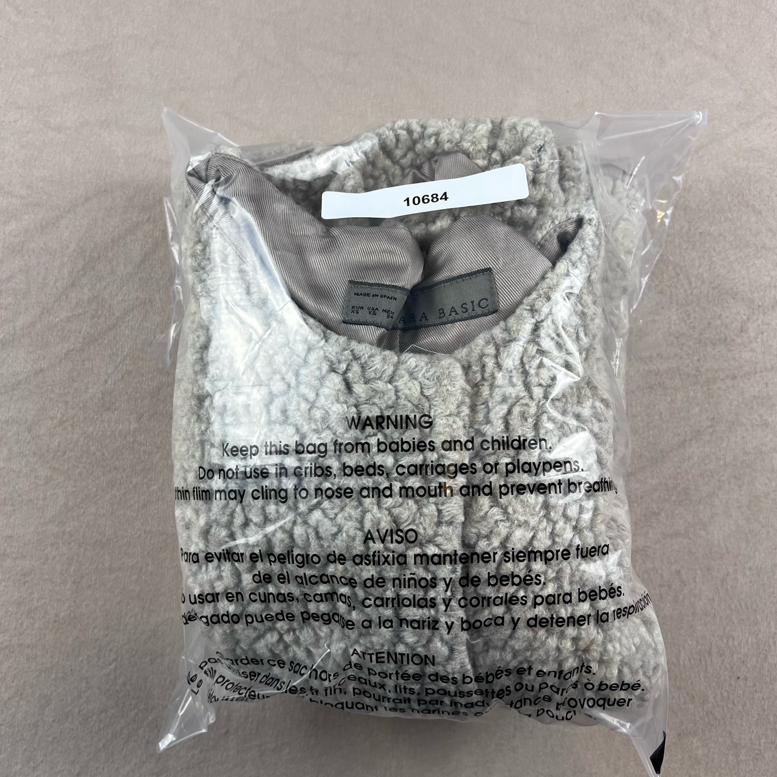 ZARA BASIC Women's Gray Snap Jacket Lined Pockets… - image 7