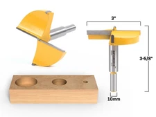 3" Diameter Carbide Forstner Drill Bit - 10mm Shank - Yonico 43069C