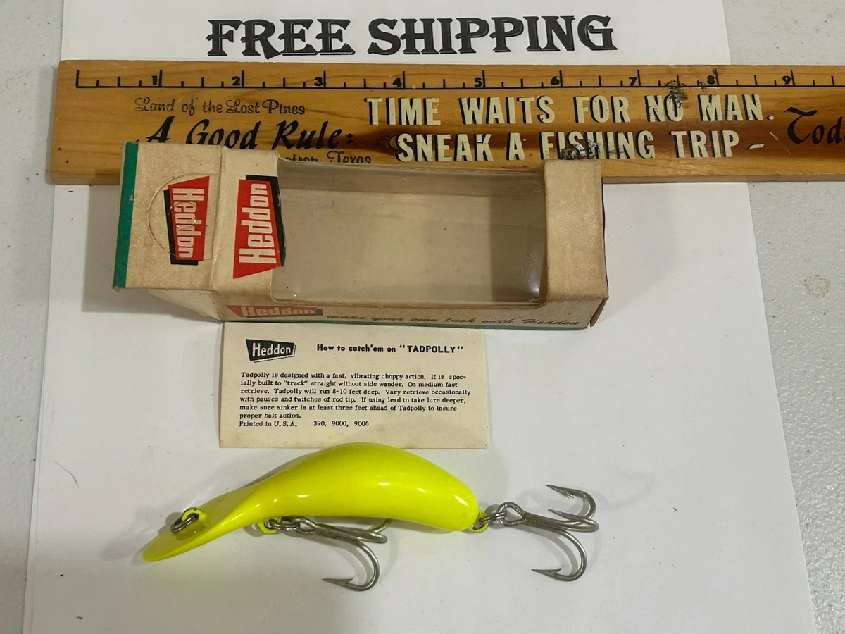 Heddon Plastic Vintage Fishing Lures Box Insert Included for sale