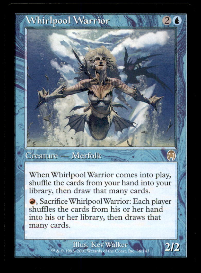 Whirlpool Warrior LP Light Play Apocalypse MTG [6843]