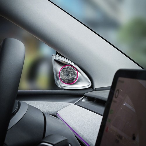 Ambient Light 4D Rotating Tweeter Car Door Speaker For Tesla Model 3 2020-2024+ - Picture 4 of 17