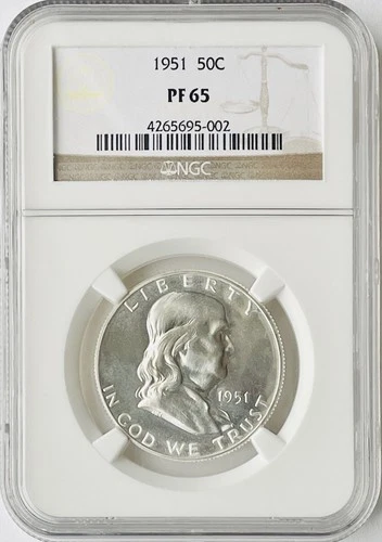 1951 Franklin Half Dollar NGC PF65 - Brown Label