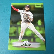 2025 Topps Stadium Club CJ Abrams #188 Lime Green Parallel Washington Nationals