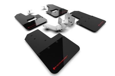 Rally Armor MF85-RB-PL-RD Black Mud Flap for 21-22 Ford Bronco with Red Logo
