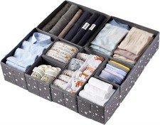Drawer Organizer Clothes, 8 Pack Underwear Organizer, Foldable Closet Organizers